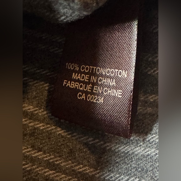 Black Brown 1826 Men's Gray Pinstripe cotton Lounge Set - Picture 6 of 8